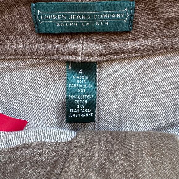 Lauren Jeans Ralph Lauren Brown Cotton Blend Belted Pencil Skirt equestrian 4 - Picture 5 of 7